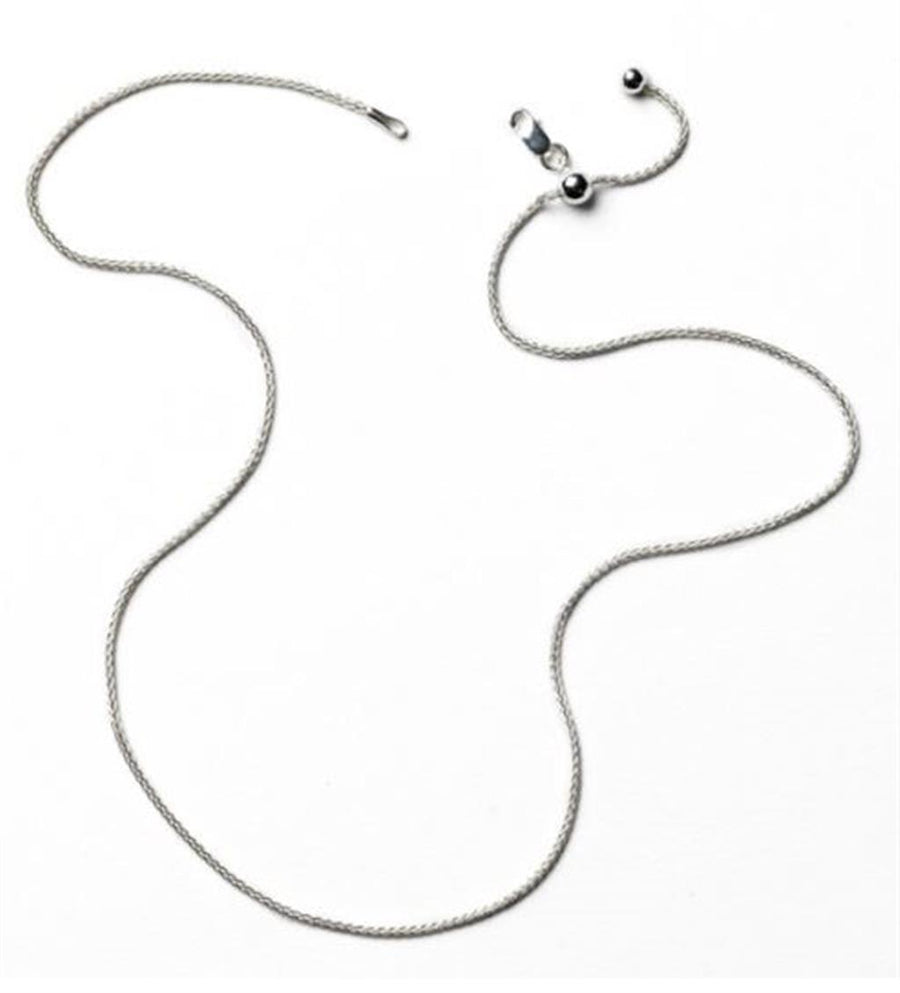Sterling Silver 1.3mm Wheat Chain With Smartbead Chain Length 24