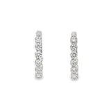 Lady's White 14 Karat Inside Out Hoops Earrings With 20 = 3.13Tw Round