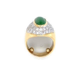 Estate Jade and Diamond Ring