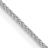 14K White Gold 18 inch .85mm Spiga with Lobster Clasp Chain