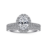 Gabriel & Co. Idina - 14K White Gold Oval Halo Diamond Engagement Ring Mounting