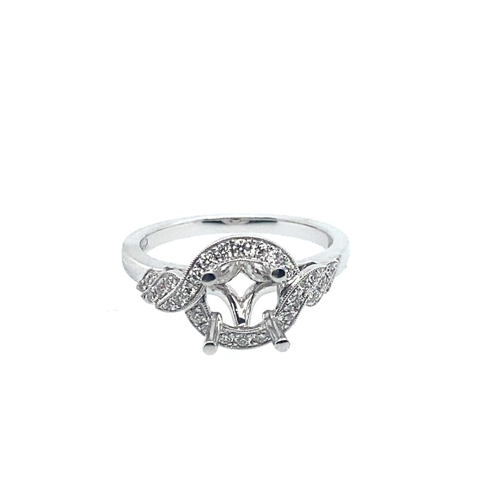 Coast Diamond Twisted Halo Engagement Ring