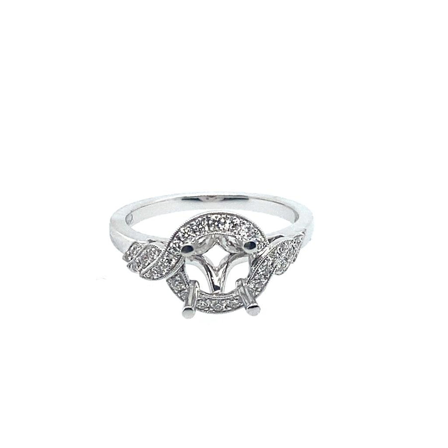 Coast Diamond Milgrain Twist Halo Ring Mounting