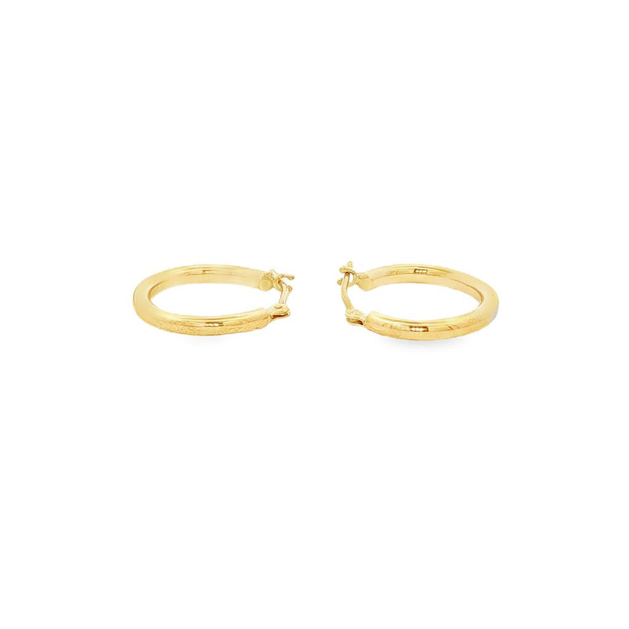 Yellow 14 Karat 2X15mm Polished Hoop Earrings Estate Jewelry Gram Weig