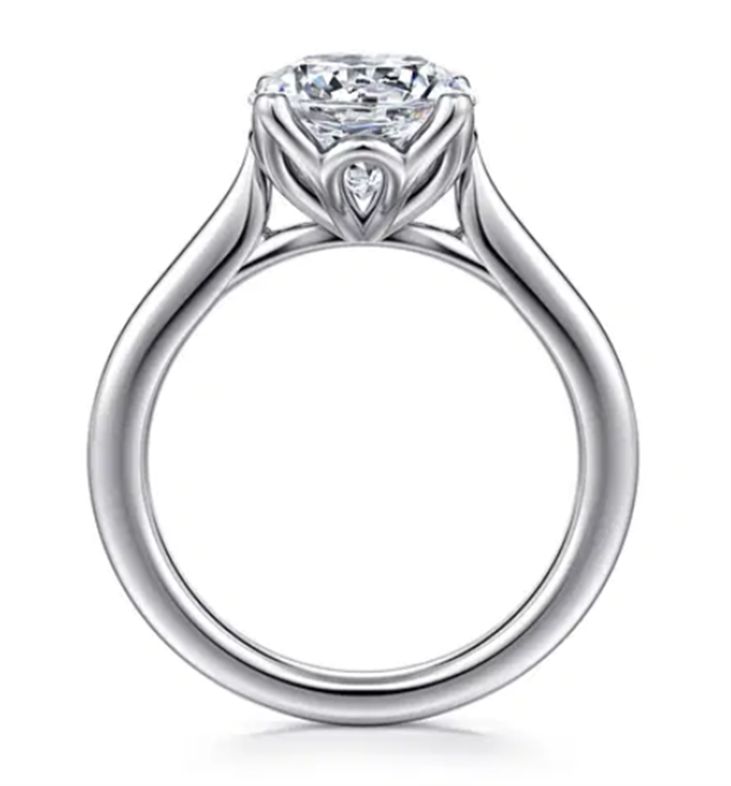 Gabriel & Co Lotus Solitaire Engagement Ring Mounting