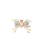 White/Rose' 14 Karat Fly Pin
