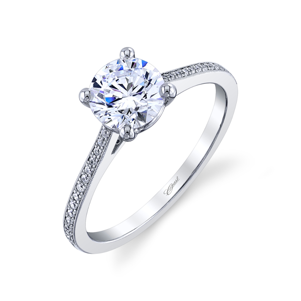 Coast Diamond French Pave Diamond Engagement Ring Mounting
