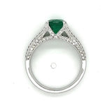 Emerald 18 Karat White Fashion Ring