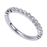 Gabriel & Co Lady's Milgrain Bezel Set Diamond Wedding Band