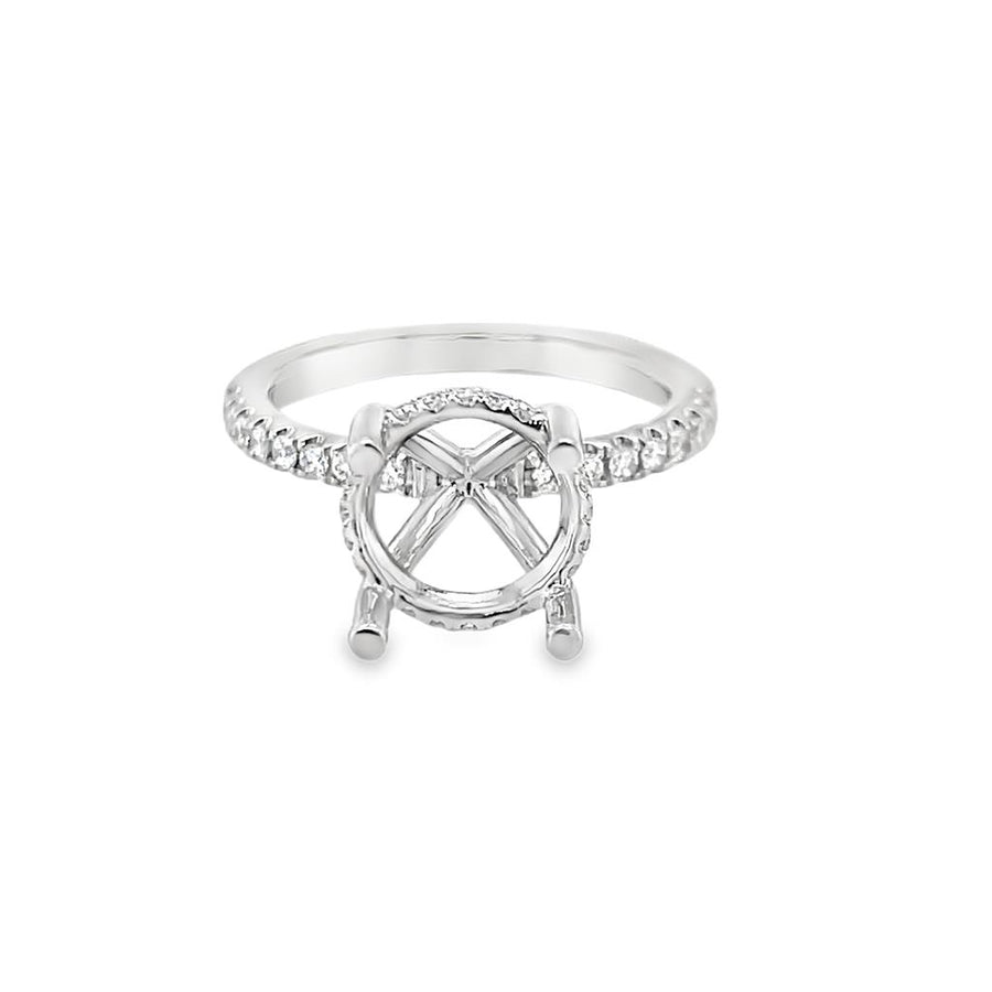 Lady's Platinum Hidden Halo Platinum Mounting Size 7 36 = 0.34tw Round