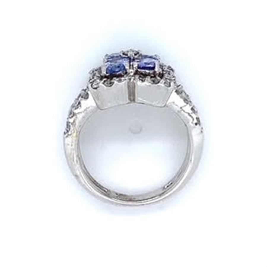 Estate Tanzanite and Diamond Ring