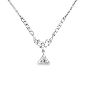 Trillion Diamond Drop Necklace