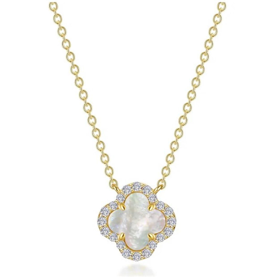 Lafonn Yellow Gold-Plated Sterling Silver Clover Halo