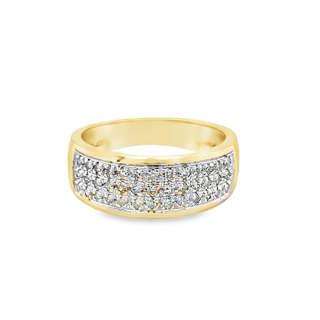 Estate Two-Tone Micropave Diamond Band