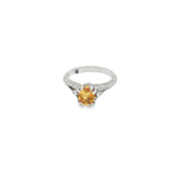 Estate Yellow Sapphire and Diamond Ring