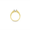 Lady's Yellow 18 Karat Graduated Bezel Cathedral Ring