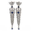 Estate Sapphire & Diamond Drop Earrings