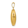 14 Karat Yellow Gold Plain Polished Oval Locket Pendant