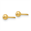 Lady's Yellow 14 Karat Ball Post Earrings