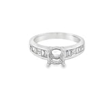 Nelson Lady's White 18 Karat Channel Set Diamond Ring Mounting