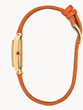 White Stainless Steel Ladies Fio Watch Strap/Brac.: Orange Leather
Cl