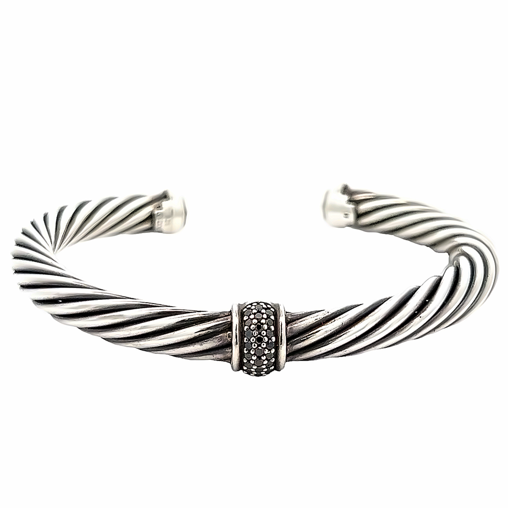 Estate David Yurman Black Diamond Cable Bangle