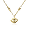 Gabriel & Co. Fashion 14K Yellow Gold Bujukan Evil Eye Pendant Necklace