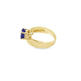 Estate Oval Tanzanite and Diamond Ring