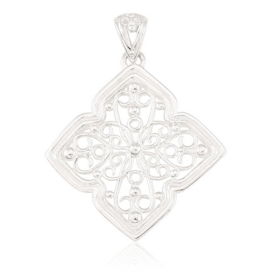 Southern Gates Four Petal Scroll Pendant