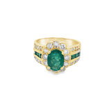 Emerald and Diamond Ring