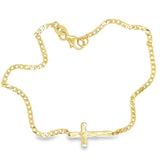 Cross Curb Chain Bracelet