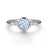 Gabriel & Co. Fashion 925 Sterling Silver Aquamarine and Diamond Ring