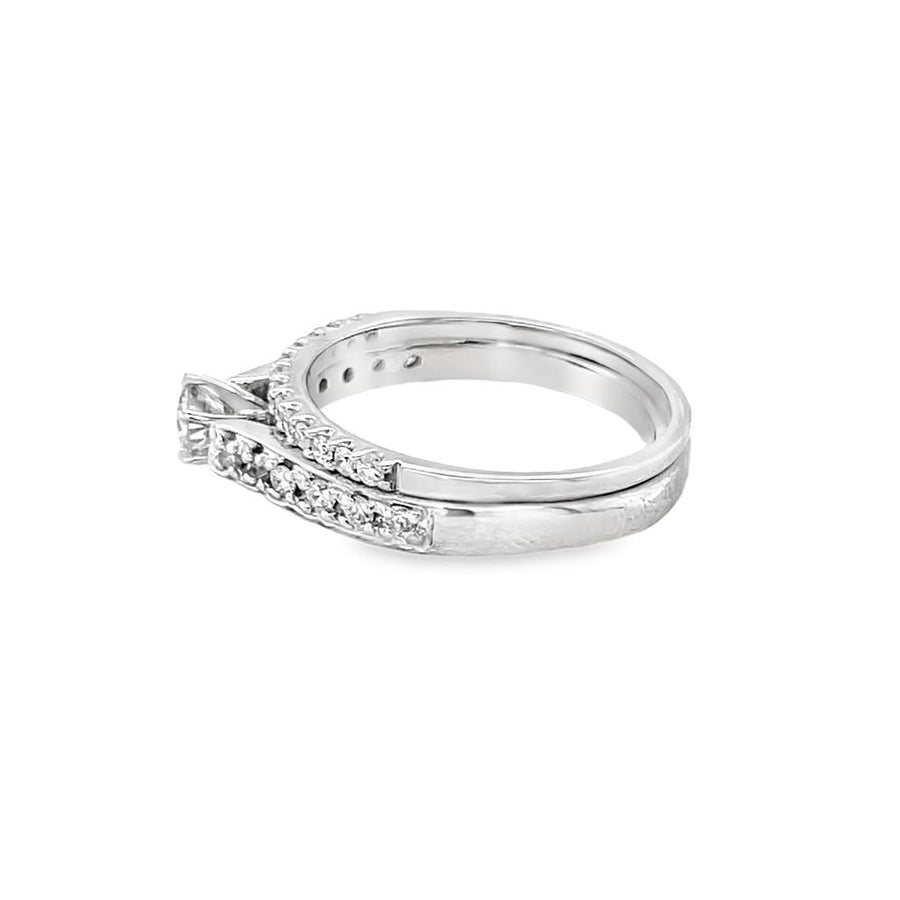 White 14 Karat Wedding Set