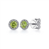 Gabriel & Co. Fashion 14K White Gold PE - Peridot Stud Earring