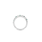 Lady's White 18 Karat Alternating Band Fashion Ring Size 6.5 6 = 0.57t