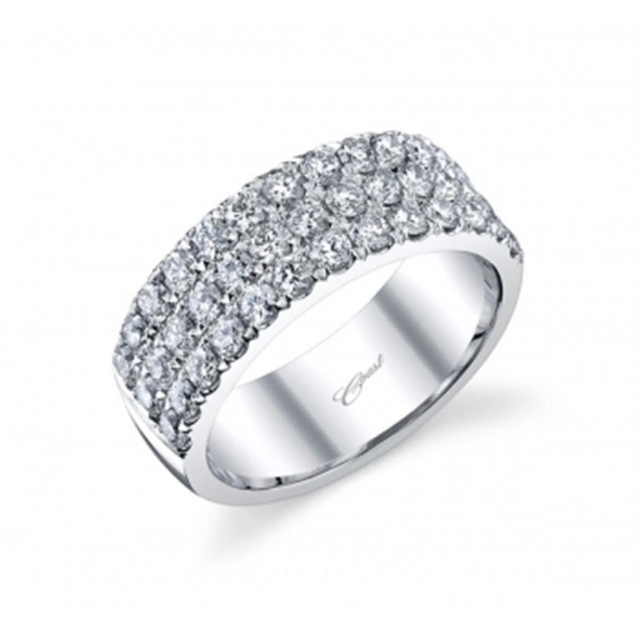 Coast Diamond 3 Row Diamond Wide Wedding/Anniversary Ring