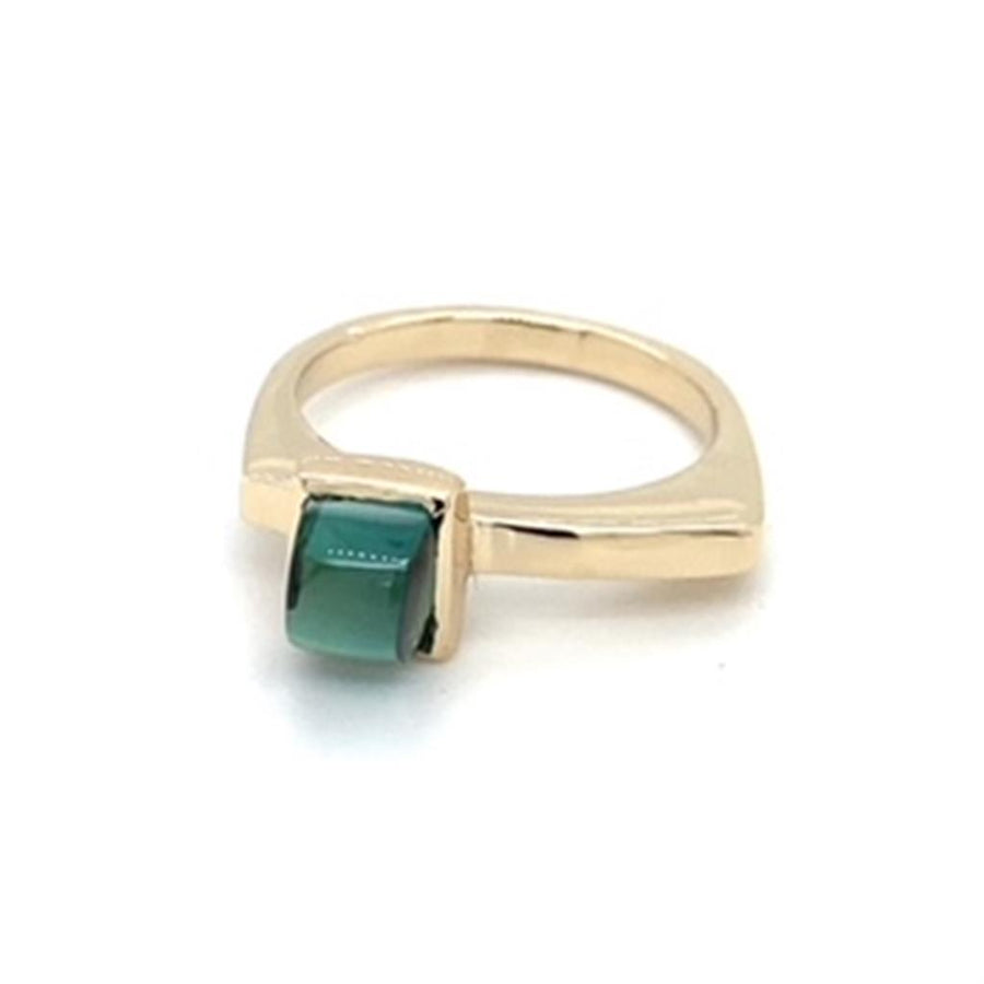 Estate Cabochon Green Tourmaline Ring