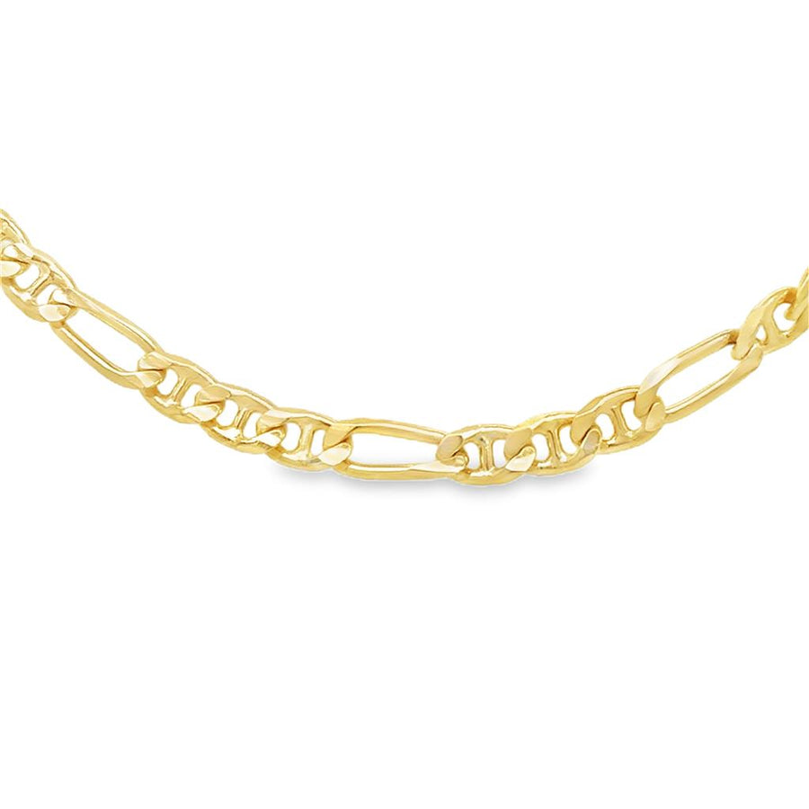 Yellow 14 Karat 4.8Mm Figaro Chain Estate Jewelry Length 22 Gram Weigh