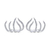 Gabriel & Co. Fashion 14K White Gold Diamond Tendril Stud Earrings