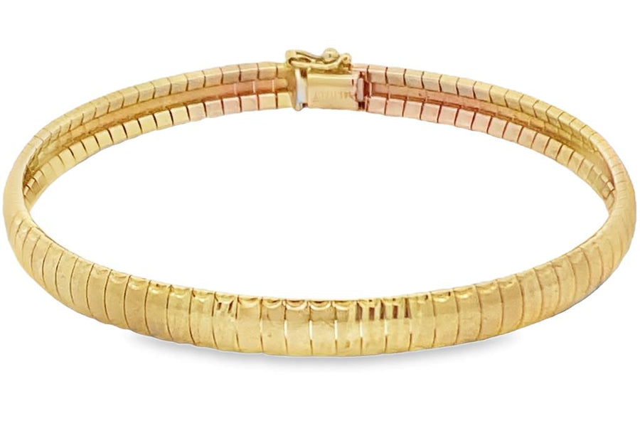 Estate Diamond Cut Flex Bangle