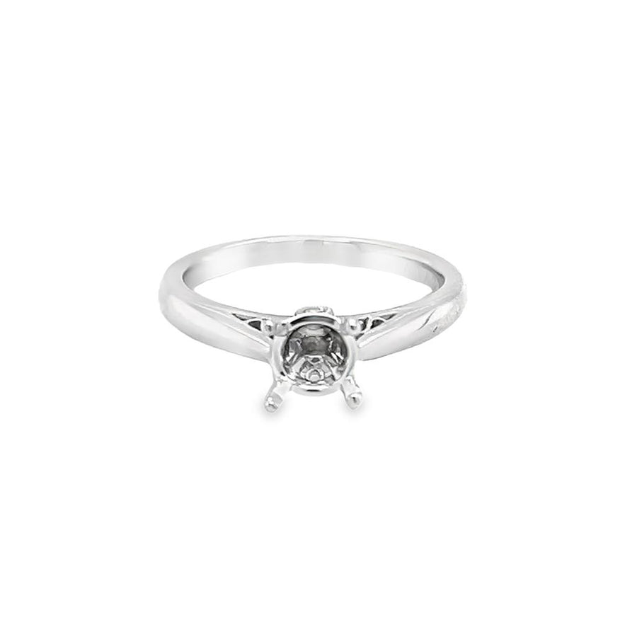 White 14 Karat Sylvie Solitaire Semi Mount