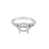 Platinum Accented Hidden Halo Split Shank Platinum Mountings Size 7 64