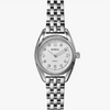 The Diamond Dial Derby Watch with Light Silver Face and Stainless Steel Bracelet