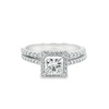 Estate Princess Cut Halo Bridal Set