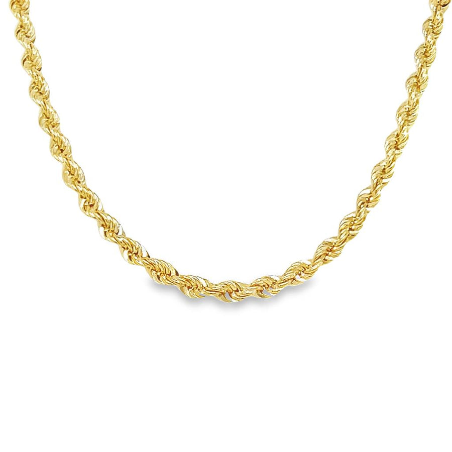 Yellow 14 Karat 2.2mm Rope Chain