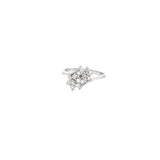 White 14 Karat Flower Ring
