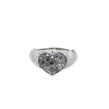 LeVian Black and White Heart Diamond Ring
