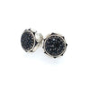 Estate John Hardy Kali Lava Fire Black Sapphire Stud Earrings