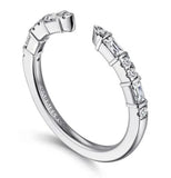 Lady's White 14 Karat Alternating Open Wedding/Anniversary Ring Size 6