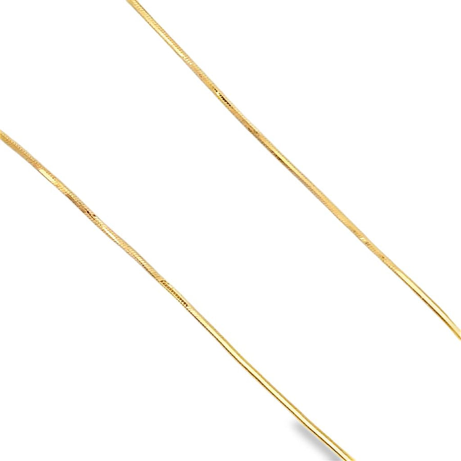 Yellow 14 Karat Diamond Cut 1.05mm Snake Chain With Lobster Clasp Esta